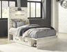 Cambeck Whitewash Twin Side Storage Platform Bed - Gate FurnitureTwin Bed