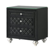 Cameo Black Upholstered Panel Bedroom Set - Lara FurnitureBedroom Set