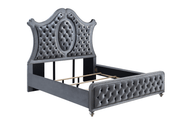 Cameo Gray King Upholstered Panel Bed - Lara FurnitureKing Bed