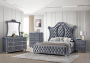 Cameo Gray Upholstered Panel Bedroom Set - Lara FurnitureBedroom Set