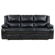 Camila 2-piece Upholstered Reclining Sofa Set Black - 610244-S2