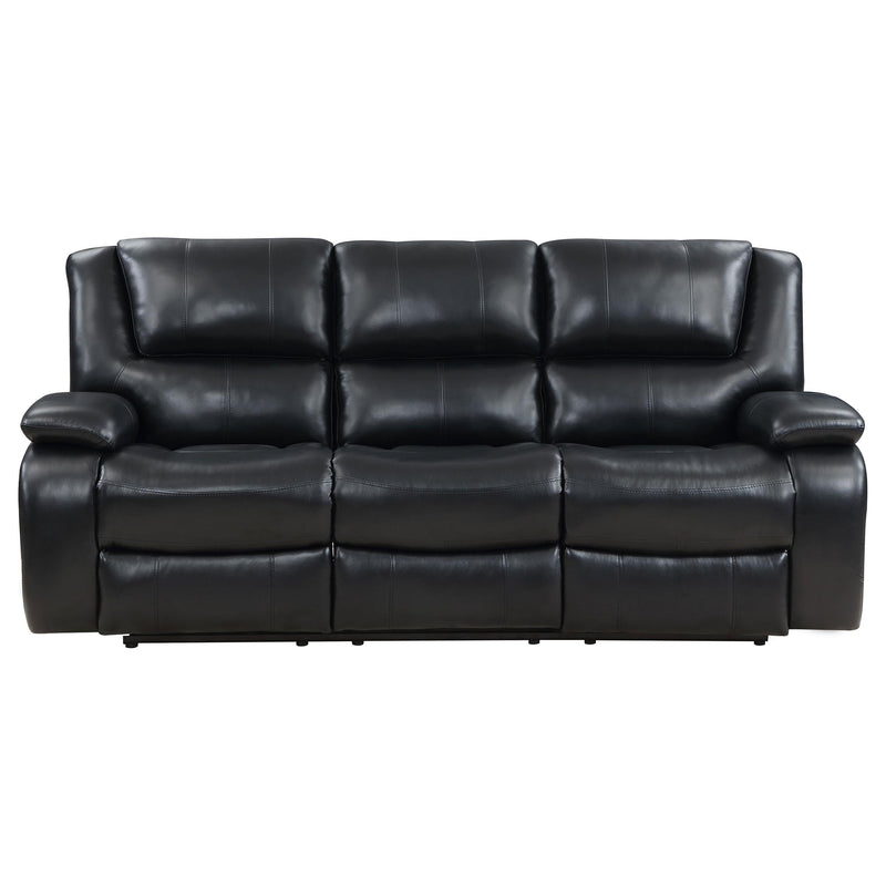 Camila 2-piece Upholstered Reclining Sofa Set Black - 610244-S2