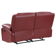Camila 2-piece Upholstered Reclining Sofa Set Red - 610241-S2