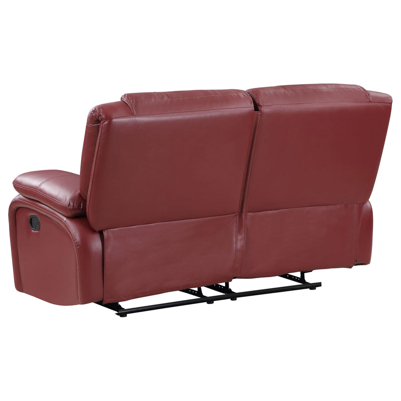 Camila 2-piece Upholstered Reclining Sofa Set Red - 610241-S2