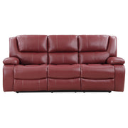 Camila 2-piece Upholstered Reclining Sofa Set Red - 610241-S2
