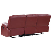 Camila 2-piece Upholstered Reclining Sofa Set Red - 610241-S2