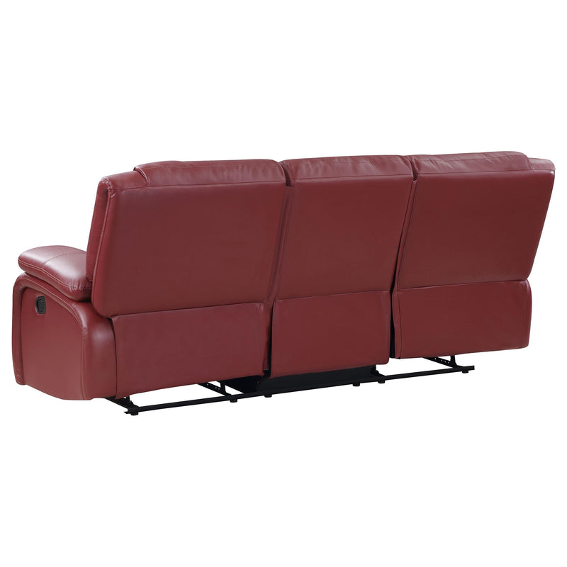 Camila 2-piece Upholstered Reclining Sofa Set Red - 610241-S2