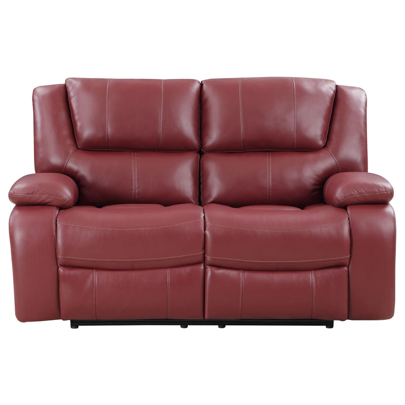 Camila 2-piece Upholstered Reclining Sofa Set Red - 610241-S2