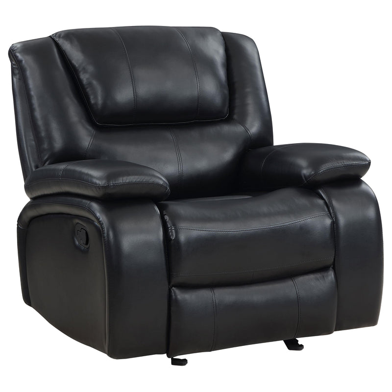 Camila 3-piece Upholstered Reclining Sofa Set Black - 610244-S3
