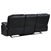 Camila 3-piece Upholstered Reclining Sofa Set Black - 610244-S3