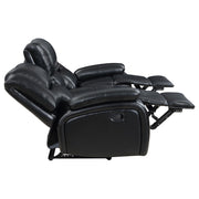 Camila 3-piece Upholstered Reclining Sofa Set Black - 610244-S3