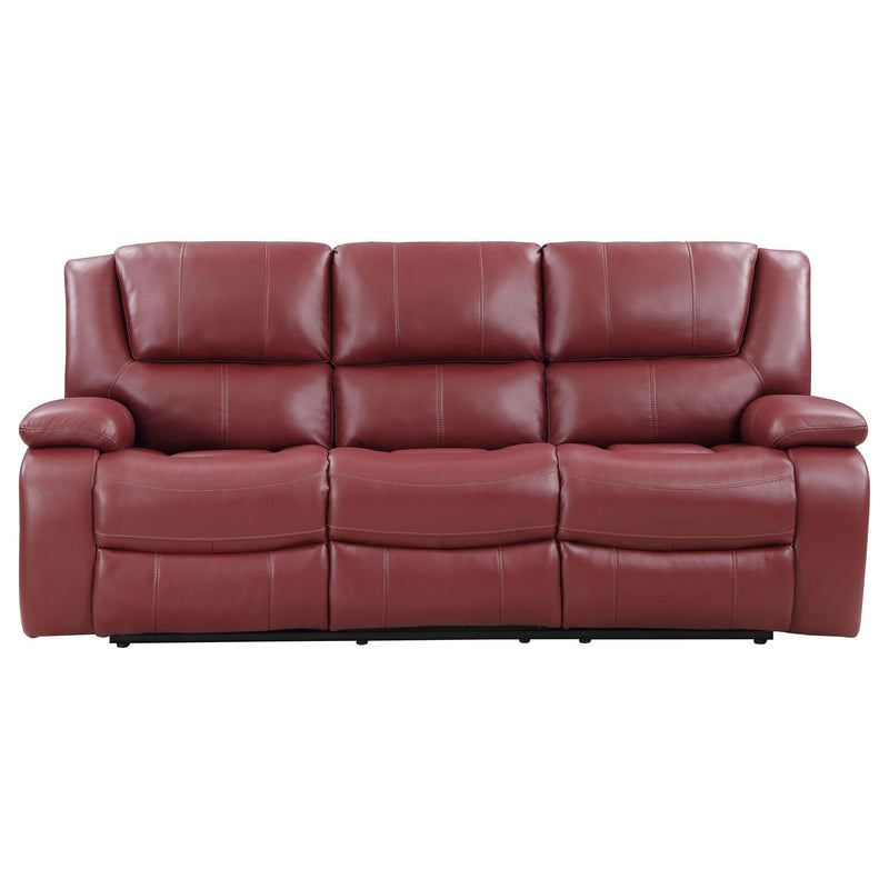 Camila 3-piece Upholstered Reclining Sofa Set Red - 610241-S3