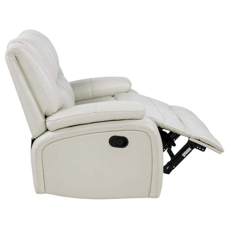 Camila 3-piece Upholstered Reclining Sofa Set White - 610247-S3
