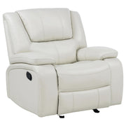 Camila 3-piece Upholstered Reclining Sofa Set White - 610247-S3