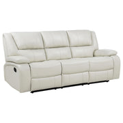 Camila 3-piece Upholstered Reclining Sofa Set White - 610247-S3