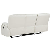 Camila 3-piece Upholstered Reclining Sofa Set White - 610247-S3