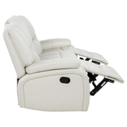 Camila 3-piece Upholstered Reclining Sofa Set White - 610247-S3