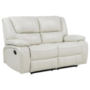 Camila 3-piece Upholstered Reclining Sofa Set White - 610247-S3