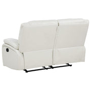 Camila 3-piece Upholstered Reclining Sofa Set White - 610247-S3