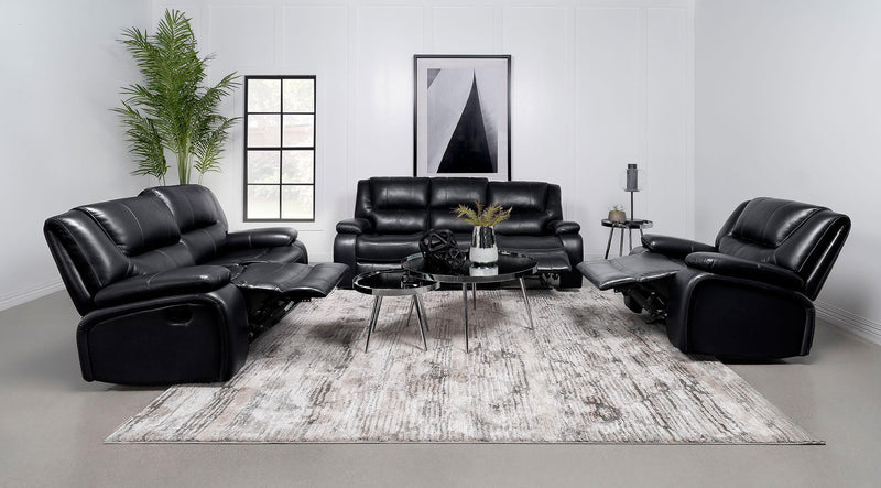 Camila Upholstered Glider Recliner Chair Black - 610246