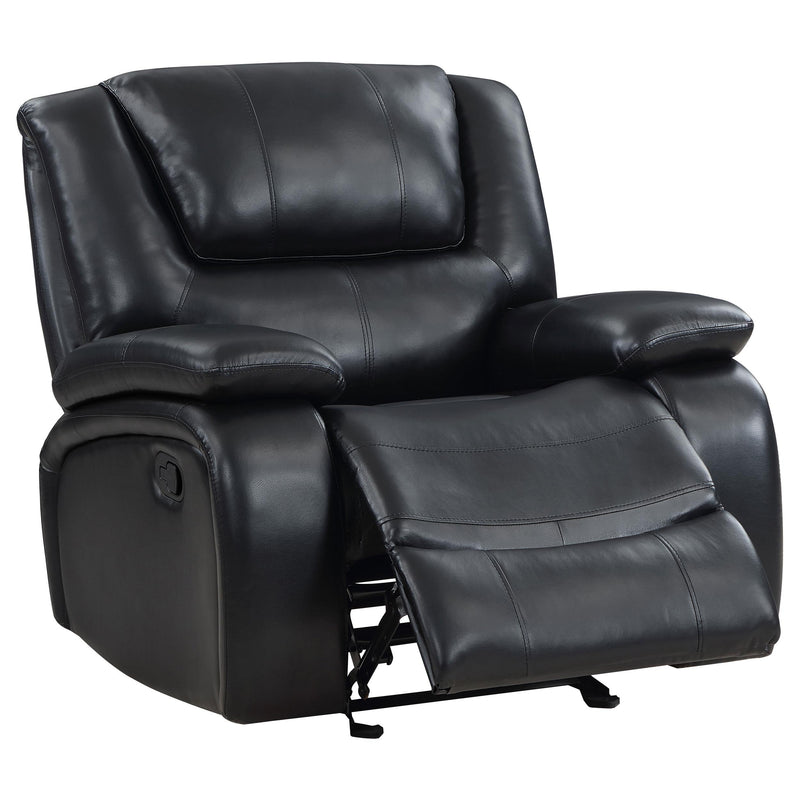 Camila Upholstered Glider Recliner Chair Black - 610246