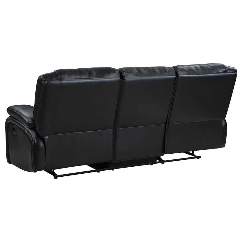 Camila Upholstered Motion Reclining Sofa Black - 610244
