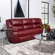 Camila Upholstered Motion Reclining Sofa Red - 610241