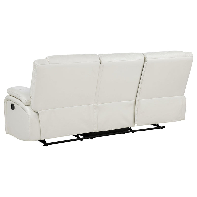 Camila Upholstered Motion Reclining Sofa White - 610247