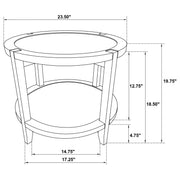 Camillo 2-piece Round Coffee and End Table Set Maple  - 709698-S2