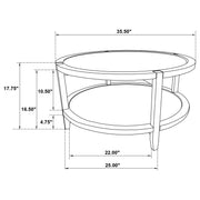 Camillo 2-piece Round Coffee and End Table Set Maple  - 709698-S2