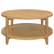Camillo 2-piece Round Coffee and End Table Set Maple  - 709698-S2