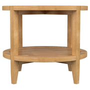 Camillo Round Solid Wood Side End Table Maple Brown - 709697