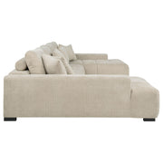 Cannella U-Shaped Double Chaise Upholstered Sectional Sofa Beige - 500350