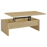 Canoga 3-piece Lift Top Cocktail Coffee Table Set Light Oak - 706348-S3