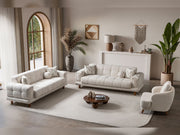Canyon  3-pieces (Sofa & Loveseat & Chair) Livingroom Set in Cream - 200-ST-CAN-CREMONA02-321