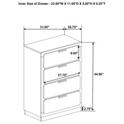 Caraway 4-drawer Bedroom Chest Black - 224785