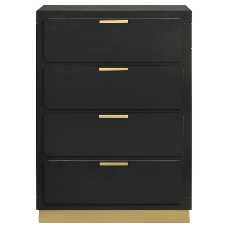 Caraway 4-drawer Bedroom Chest Black - 224785