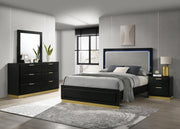Caraway 4-piece California King Bedroom Set Black - 224781KW-S4