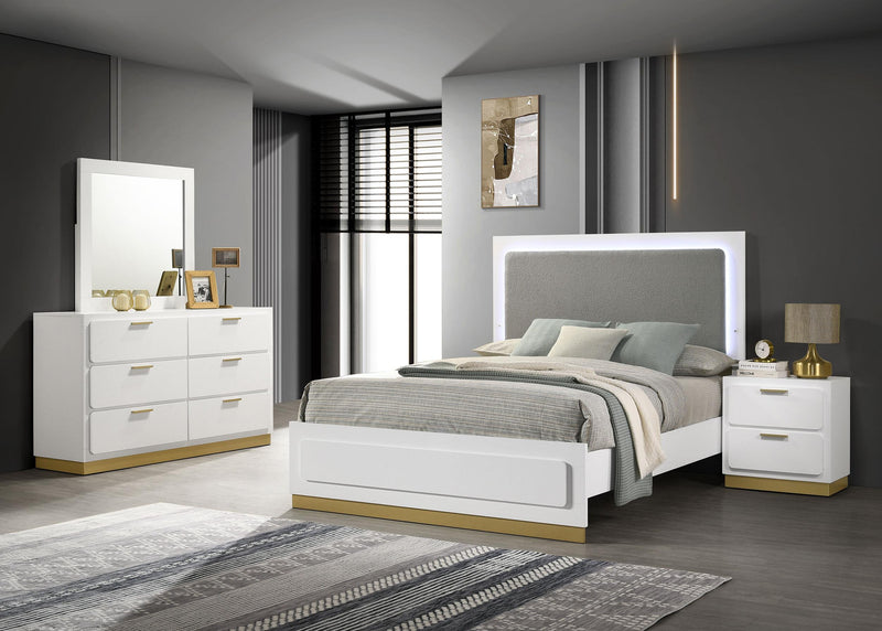 Caraway 4-piece California King Bedroom Set White - 224771KW-S4