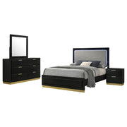 Caraway 4-piece Eastern King Bedroom Set Black - 224781KE-S4