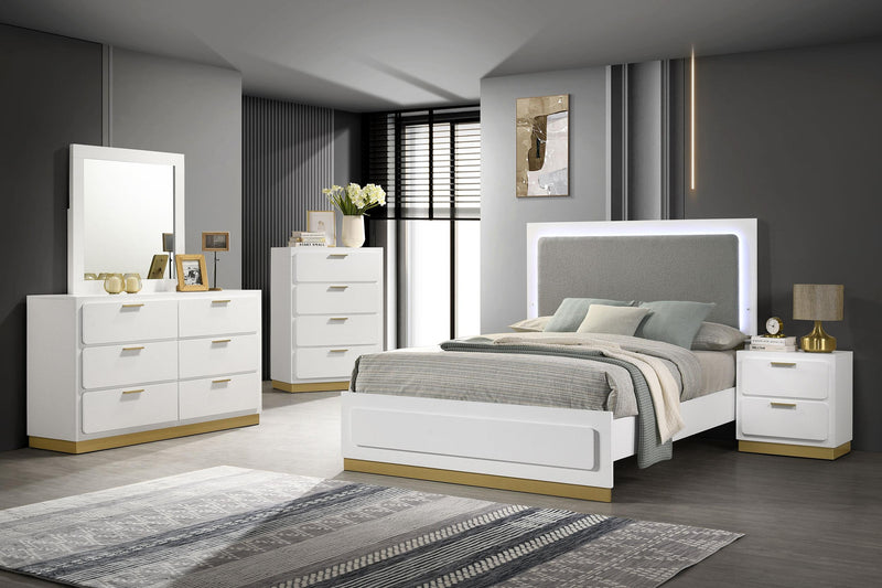 Caraway 5-piece Eastern King Bedroom Set White - 224771KE-S5