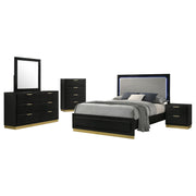 Caraway 5-piece Queen Bedroom Set Black - 224781Q-S5