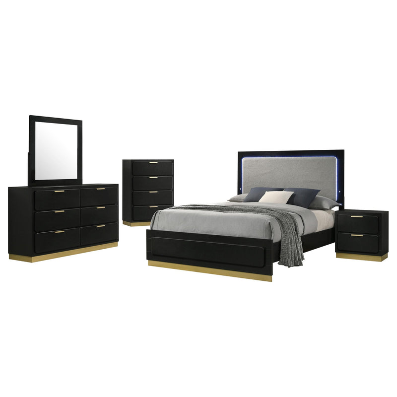 Caraway 5-piece Queen Bedroom Set Black - 224781Q-S5