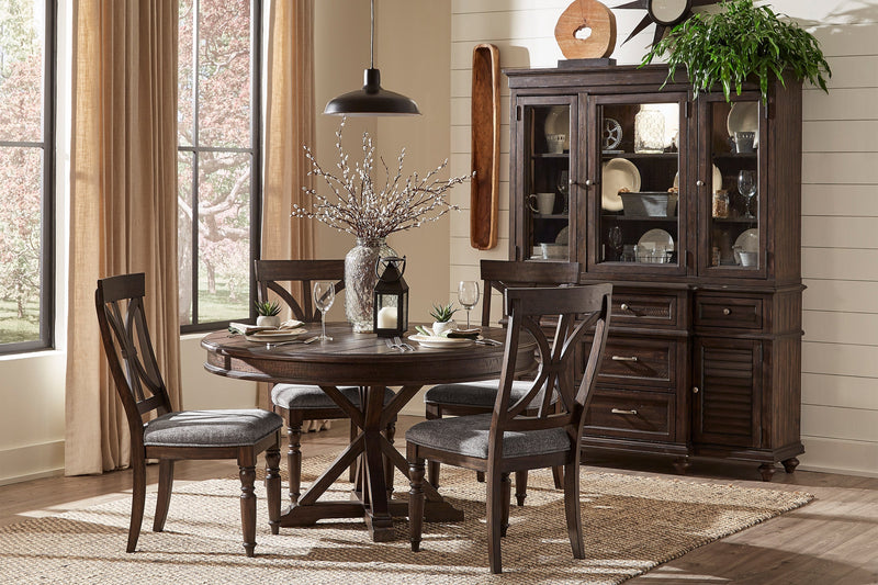 Cardano Driftwood Charcoal Round Dining Set - Lara FurnitureDining Room Set