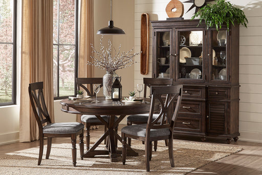 Cardano Driftwood Charcoal Round Dining Set - Lara FurnitureDining Room Set
