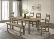 Cardova 51-inch Solid Wood Dining Bench Vineyard Oak - 192923