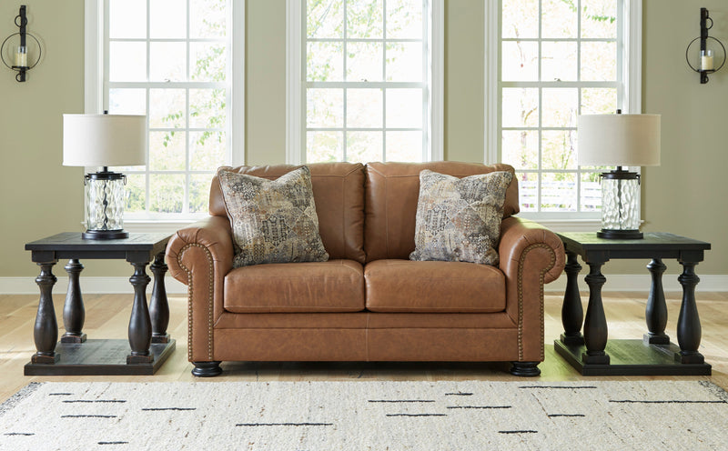 Carianna Caramel Leather Living Room Set - Lara FurnitureLiving Room Set