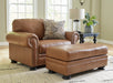 Carianna Caramel Leather Living Room Set - Gate FurnitureLiving Room Set