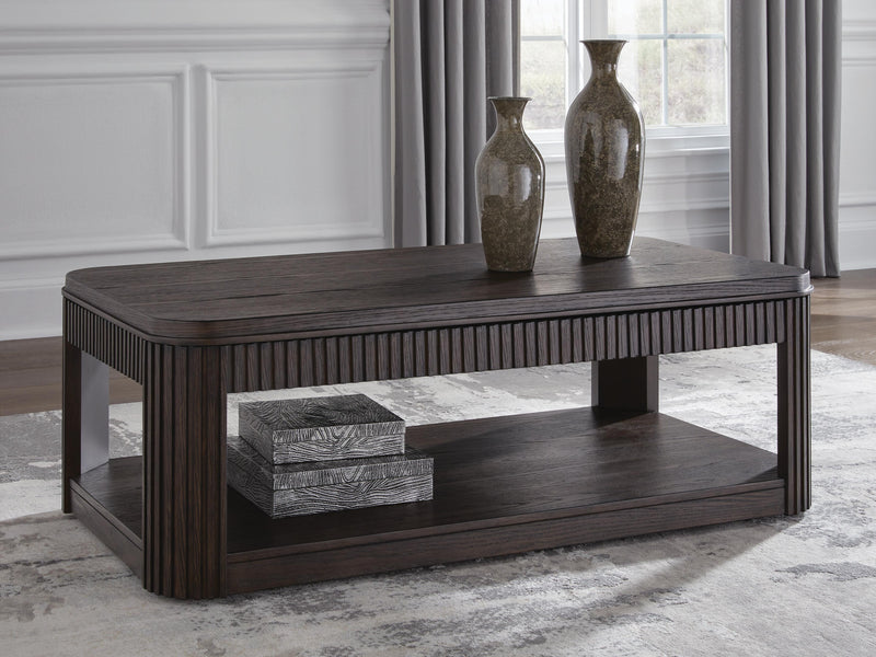 Carlibrie Warm Brown Lift-Top Coffee Table - T700-9