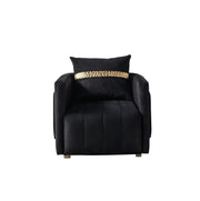 Carlina Black Velvet Chair - CARLINABK-CHAIR